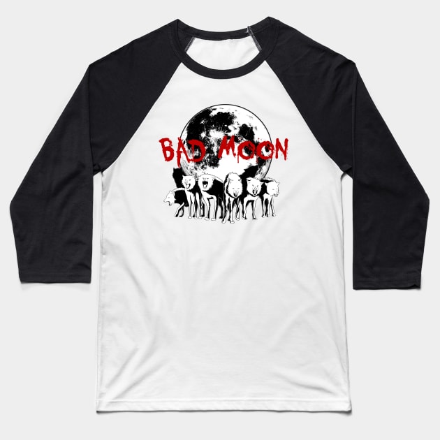 Bad Moon Baseball T-Shirt by MobiusTees